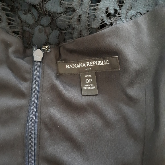 Banana Republic Navy Sheath Dress Lace Sleeveless - Picture 5 of 6